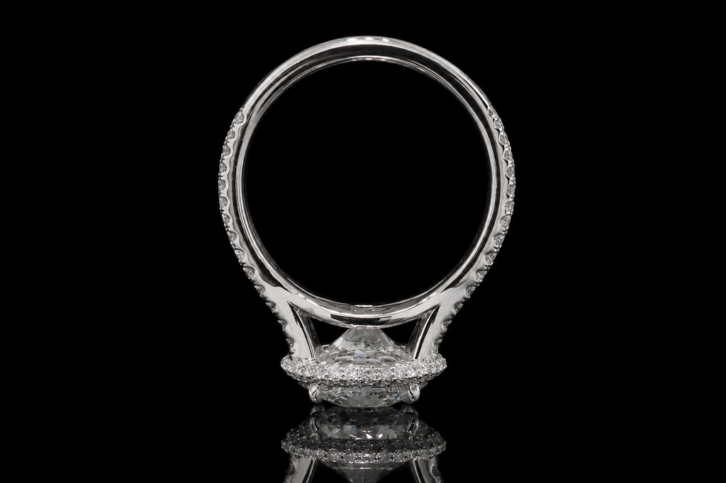 Round Diamond Double Halo Engagement Ring (eng391)