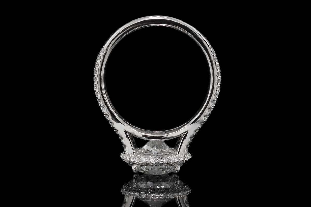 Round Diamond Double Halo Engagement Ring (eng391)
