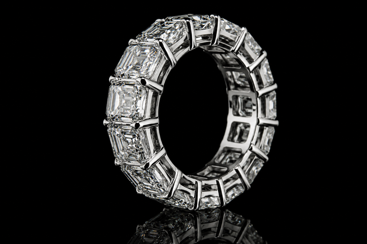 Emerald-Cut Diamond Eternity Band (band043)