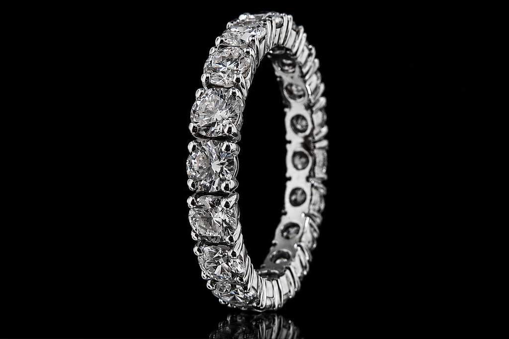 Round Diamond Platinum Eternity Band (band078)