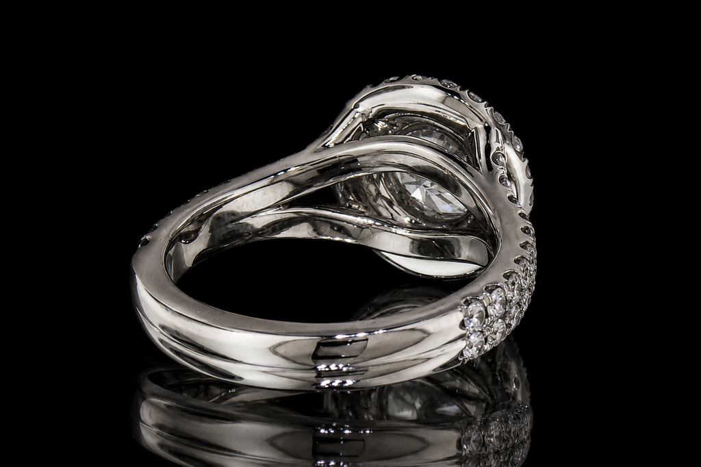 Round Diamond Double Halo Engagement Ring (eng387)