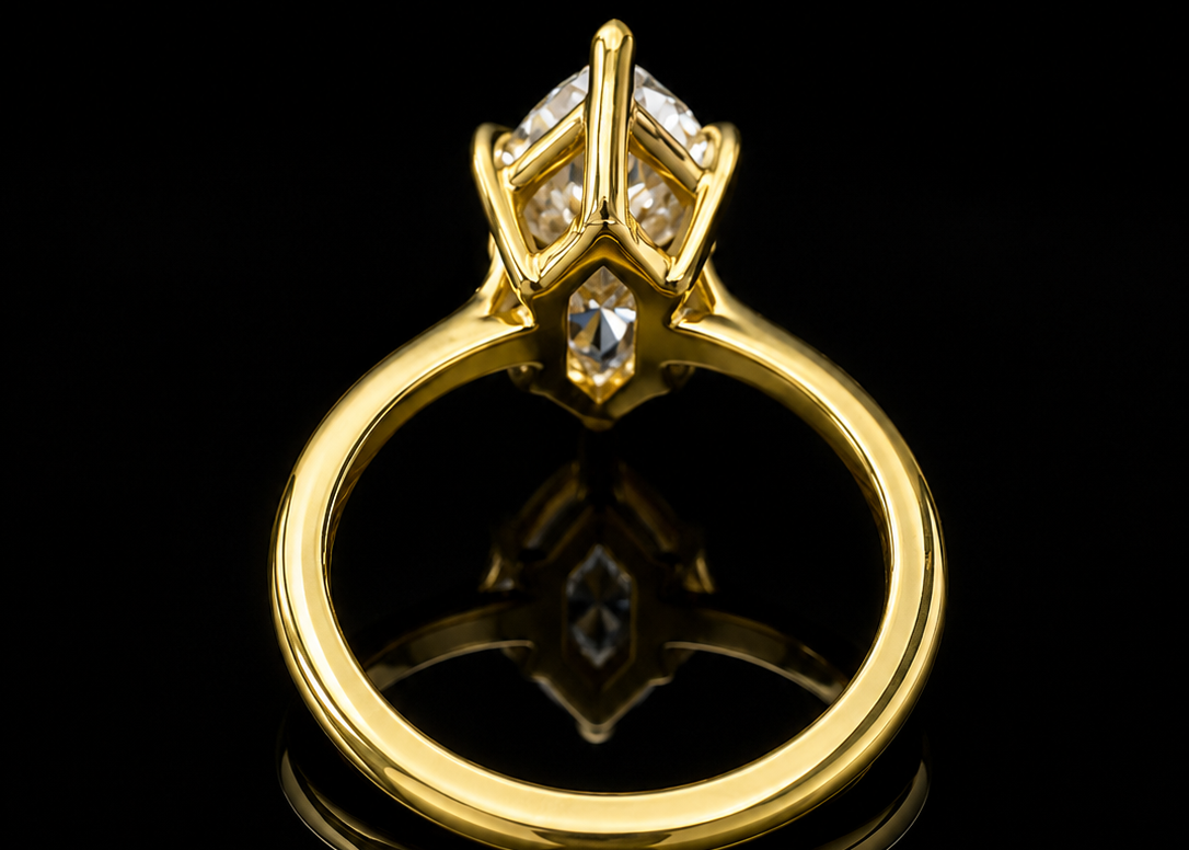 Marquise Cut Diamond Solitaire Engagement Ring (eng783)