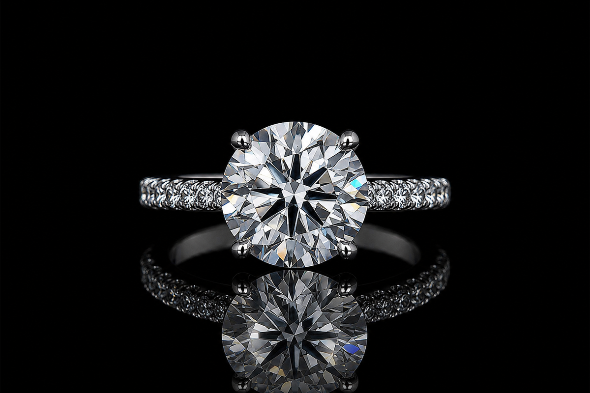 Round Brilliant Diamond Solitaire Engagement Ring (eng768)