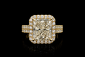 Radiant Cut Diamond Halo Engagement Ring (eng735)