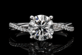 Round Brilliant Diamond Twist Solitaire Ring (eng727)