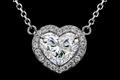 Heart-Shaped Diamond Halo Pendant (pend051)