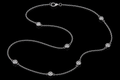 14K White Gold Diamond by the Yard Necklace (pend029)