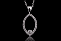 14K White Gold Diamond Openwork Pendant (pend005)