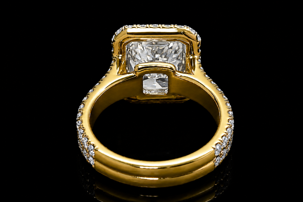 Radiant Cut Diamond Halo Engagement Ring (eng735)