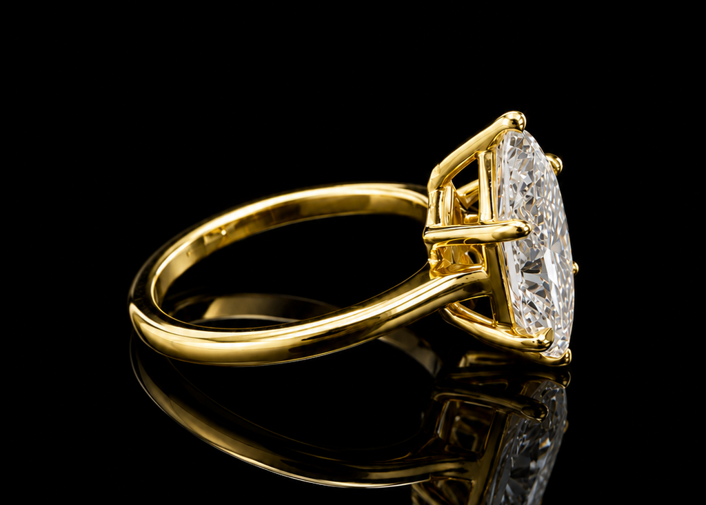 Marquise Cut Diamond Solitaire Engagement Ring (eng783)