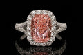 Pink Diamond Halo Ring (eng001-2)