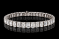 Classic Diamond Emerald Cut Tennis Bracelet (brac002-1)