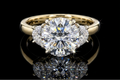 Round Three-Stone Diamond Engagement Ring (eng785)