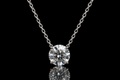 14K White Gold Diamond Solitaire Pendant (pend123)