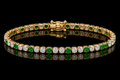 Emerald & Diamond Tennis Bracelet (brac044)