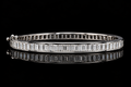 Emerald-Cut Diamond Bangle Bracelet (brac038)