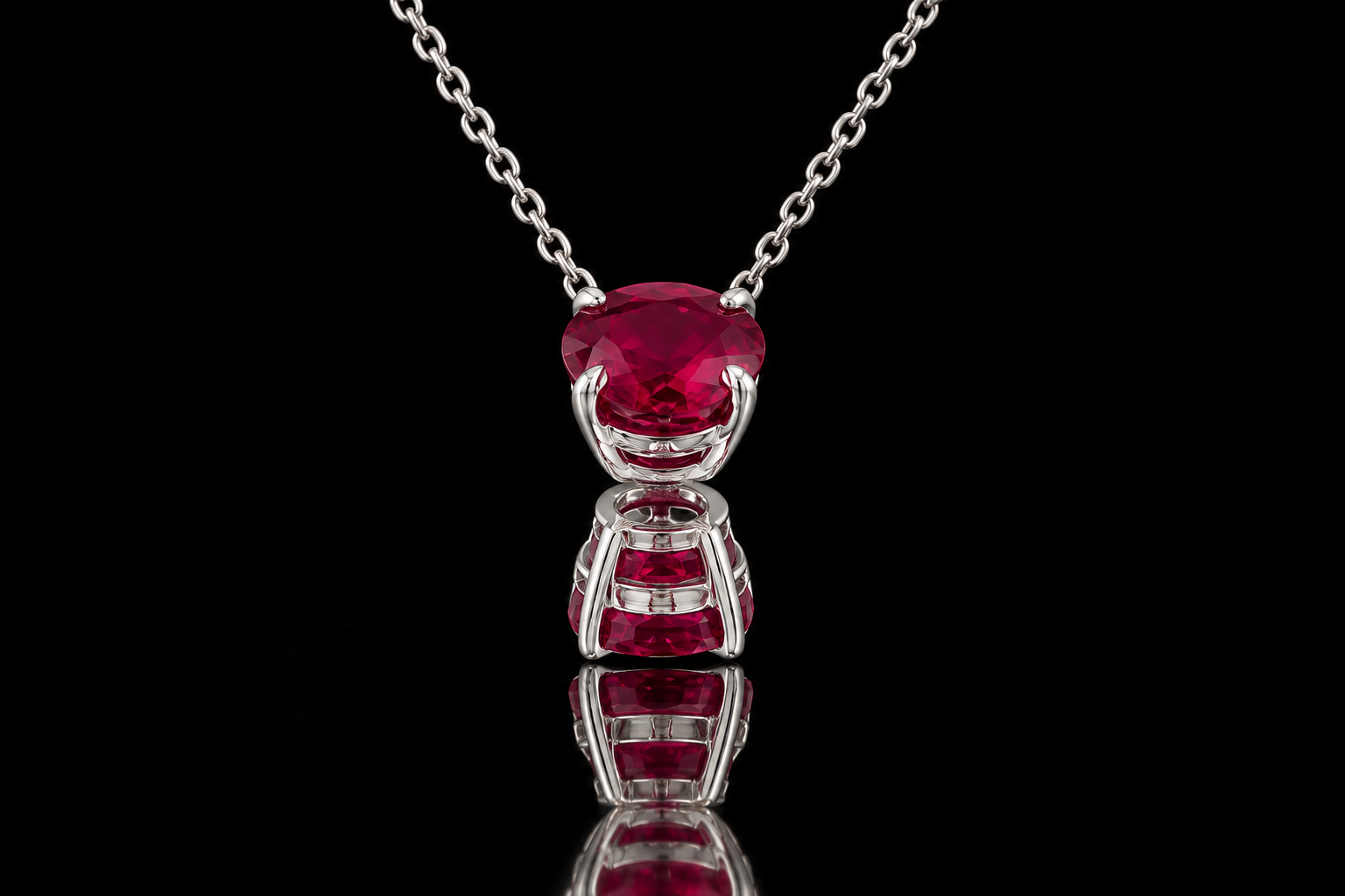 Ruby Solitaire Pendant (pend093)