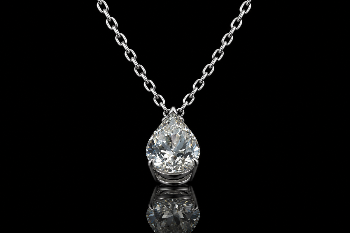Pear Diamond Pendant (pend130)