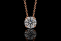 Rose Gold Solitaire Diamond Pendant (pend011)