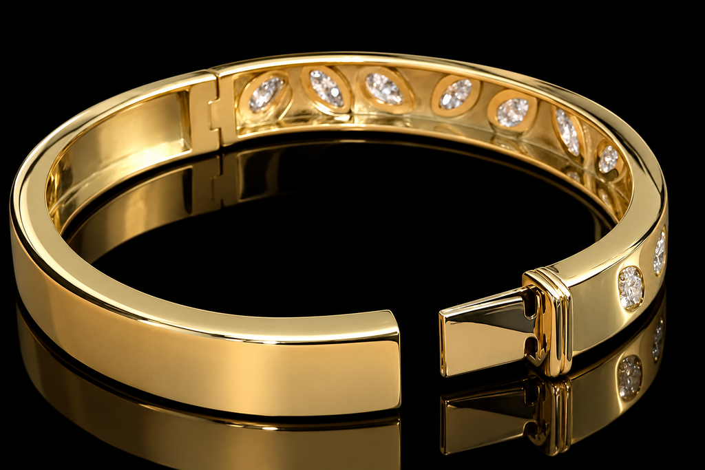 Marquise & Pear Diamond Bangle (brac046)
