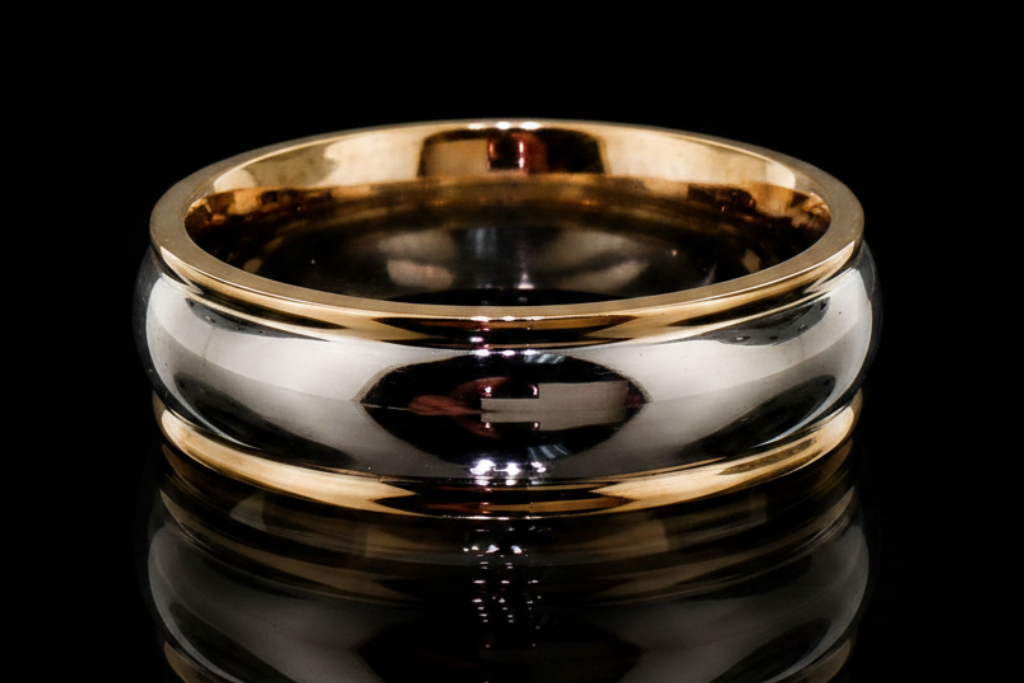 Two-Tone Platinum & Gold Men’s Band (band154)